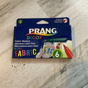 NEW Prang Fabric Markers Set of 6 Durable Tip Arts Crafts Decorating